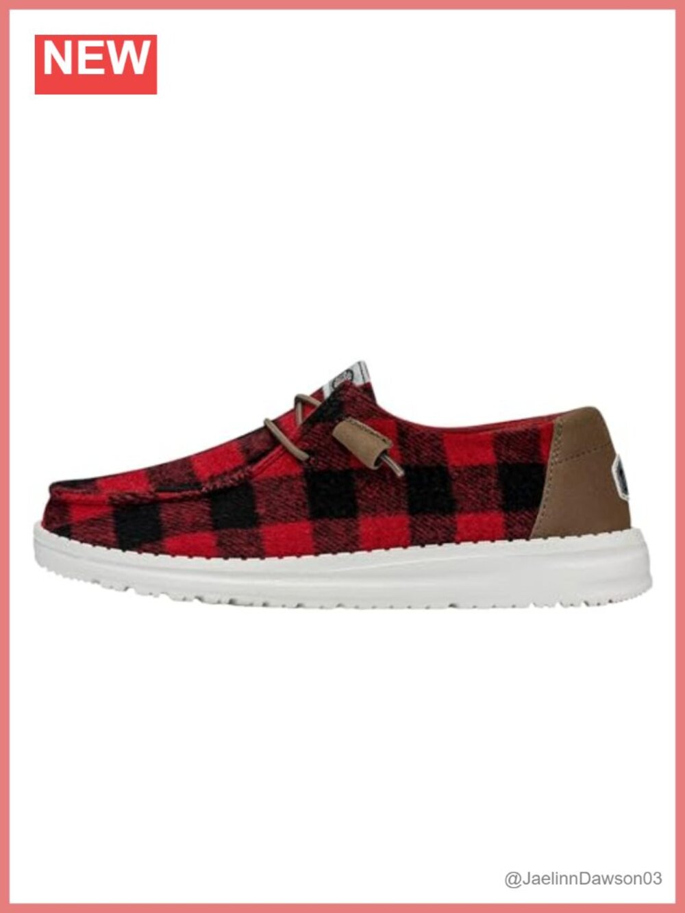 Plaid Textile Slip On Loafer Lightweight Comfortable Women's Shoe